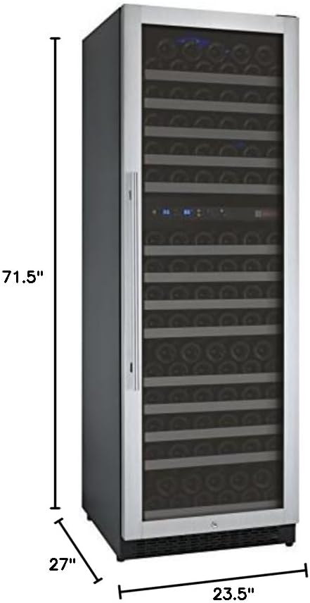 Allavino VSWR172-2SR20 FlexCount II 172 Bottle Dual Zone Stainless Steel Wine Refrigerator