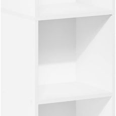Furinno PASIR Book Shelf, 5-Tier Modern Bookshelf, Open Shelves Bookcase 9 x 12 x 52, for Living Room, Bedroom, Home Office, White