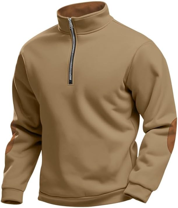 Men's Pullover Thermal Lined Long Sleeve Sweatshirt Winter Warm Casual Style for Vacation Travel Daily Comfort