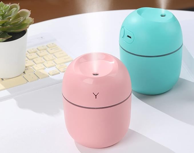 Wild Essentials 220ml Cool Mist Essential Oil Diffuser/Humidifier, Aromatherapy, Nightlight, Portable, USB Power, Auto Off, Room, Office, Car (Blue)