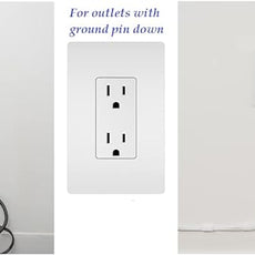 Sleek Socket Original & Patented Ultra-Thin Outlet Concealer with Cord Concealer Kit, Flat Extension Cord with Multi Outlets Power Strip, Ideal for Home Improvement, Hide Bulky and Messy Cords