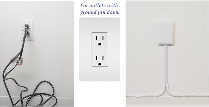 Sleek Socket Original & Patented Ultra-Thin Outlet Concealer with Cord Concealer Kit, Flat Extension Cord with Multi Outlets Power Strip, Ideal for Home Improvement, Hide Bulky and Messy Cords