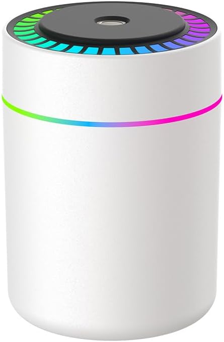 180ml Portable Small Humidifier with Colorful LED Night Light, USB Personal Desktop Humidifier for Car Home Office Travel, Auto Shut-Off, 2 Mist Modes, Super Quiet