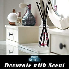 Urban Naturals Amber & Lavender Reed Diffuser Scented Sticks Set | (Awaken + Renew) Mind & Body Aromatherapy Collection | Essential Oil Botanical Diffusing Room Scent