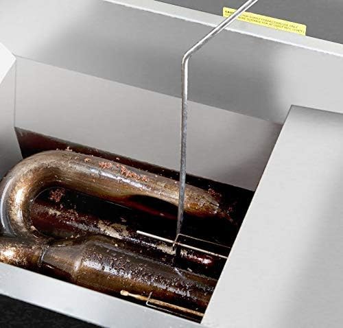 25" Deep Fryer Cleanout Rod – Angled Shaped & Declogger Goofer Commercial Kitchen Tool - Drain Unclogger & Cleaner - Rust Resistant Deep Fryer Cleaner - Made in USA by FryOilSaver Co. B52C