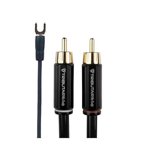 Tributaries Model 4PC Phono Cable - 22AWG High Current OFC Conductors - Gold Plated - Assembled in Orlando, Florida (4M)