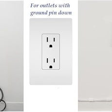 Sleek Socket Original & Patented Ultra-Thin Outlet Concealer with Cord Concealer Kit, Flat Extension Cord with Multi Outlets Power Strip, Ideal for Home Improvement, Hide Bulky and Messy Cords