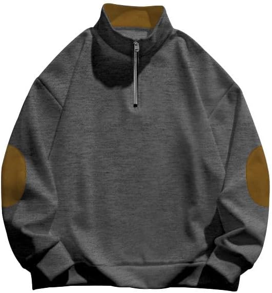 Men's Pullover Thermal Lined Long Sleeve Sweatshirt Winter Warm Casual Style for Vacation Travel Daily Comfort