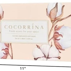 COCORRÍNA Reed Diffuser Set of 3-3 Pack/ 3.04 Fl.oz Diffuser with 24 Sticks Cashmere Vanilla/Sandalwood Rose/Clean Linen Reed Diffuser for Home Bathroom Office Decor