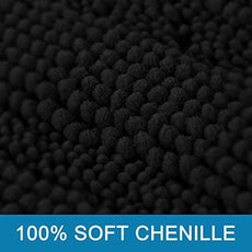 H.VERSAILTEX Bathroom Rugs Bath Rug Set 2 Piece Bathroom Contour Rug Toilet Mat Sets Non Slip Contour Bath Rug Ultra Thick Water Absorbent Striped Bath Mats Washable(47