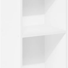 Furinno PASIR Book Shelf, 4-Tier Modern Bookshelf, Open Shelves Bookcase 9 x 12 x 42, for Living Room, Bedroom, Home Office, White