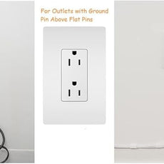 Sleek Socket Original & Patented Ultra-Thin Outlet Concealer with Cord Concealer Kit, Flat Extension Cord with Multi Outlets Power Strip, Ideal for Home Improvement, Hide Bulky and Messy Cords