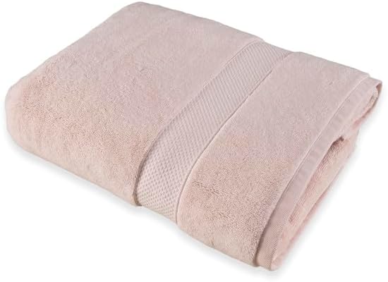 Maisonette Loft Egyptian Cotton Turkish Bath Towels, Soft, Absorbent, Ideal Quick Dry Large Luxury Bathroom Towel Set for Shower (30" x 58", 4 Pack), Light Pink (Petal Pink)