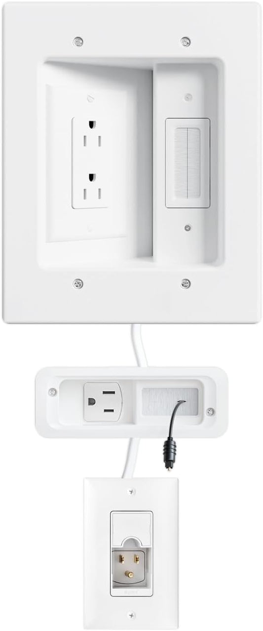 SANUS Ultimate in-Wall Cable Management Kit for Mounted TV & Soundbar - Includes Soundbar & TV Wire Management - Conceals Power, HDMI, Optical, and Low-Voltage Wires Behind Wall Model: WSIWPSB1