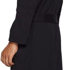 HOLOVE Men's Pure Cotton Bathrobe Lightweight Kimono and Hooded Spa Robes Soft Sleepwear