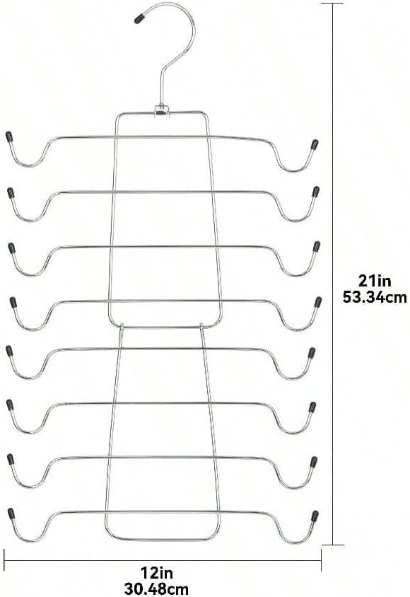 Space Saving Metal Folding Vest Bra Hanger, Heavy Duty Adult Closet Organizer, Multi-Tier Design
