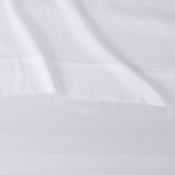 Amazon Basics Lightweight Super Soft, Wrinkle-Free, Easy Care Microfiber 4-Piece Bed Sheet Set with 14-Inch Deep Pockets, Full, Bright White, Solid AmazonBasics