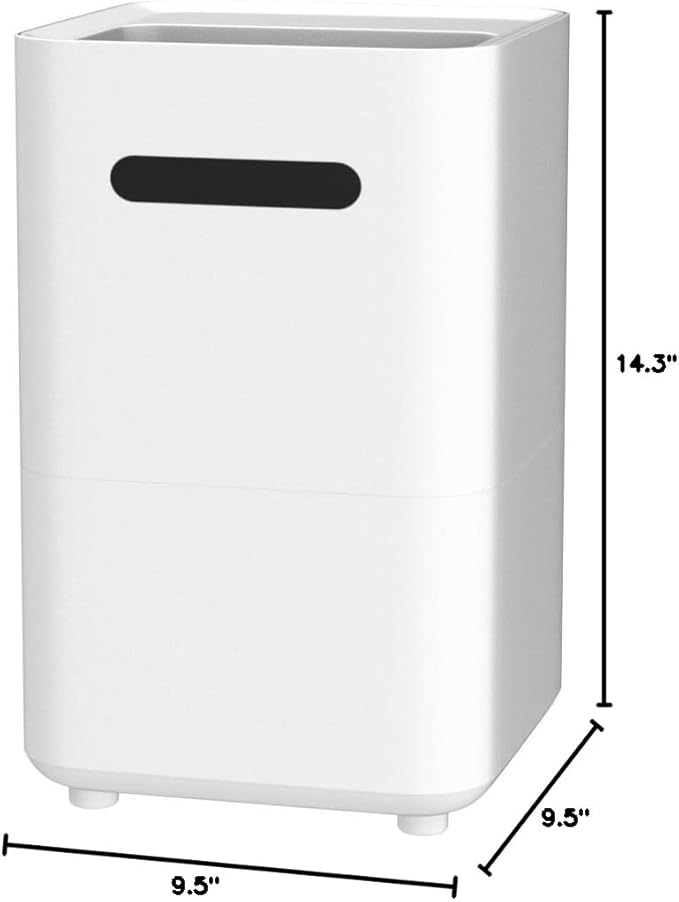 smartmi Evaporative Humidifiers, Cool No Mist Humidifiers for Bedroom, Air Humidifiers for Baby, 4L Top Fill, Self-Cleaning, Quiet, Smart APP Control, Auto Shutoff, Air-drying, Shockproof White