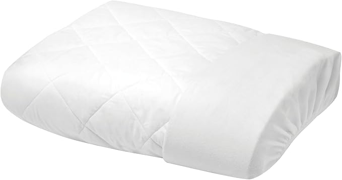 YATAS BEDDING Perle Quilted Fitted Mattress Protector, Machine Washable and Easy Care, Superior Protection and Comfort,100% Cotton Breathable top, White (Queen) - 59"x79" - 14" Deep Pocket