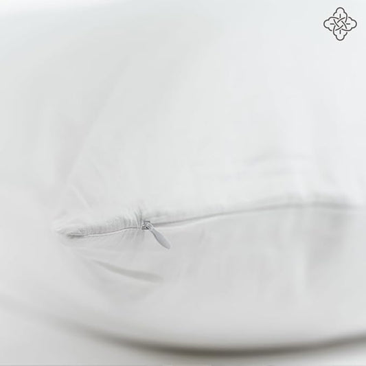 BIOWEAVES 100% Organic Cotton Body Pillow Cover for Body Pillowcases 300 Thread Count Soft Sateen Weave GOTS Certified with Zipped Closure - 21" x 54", White