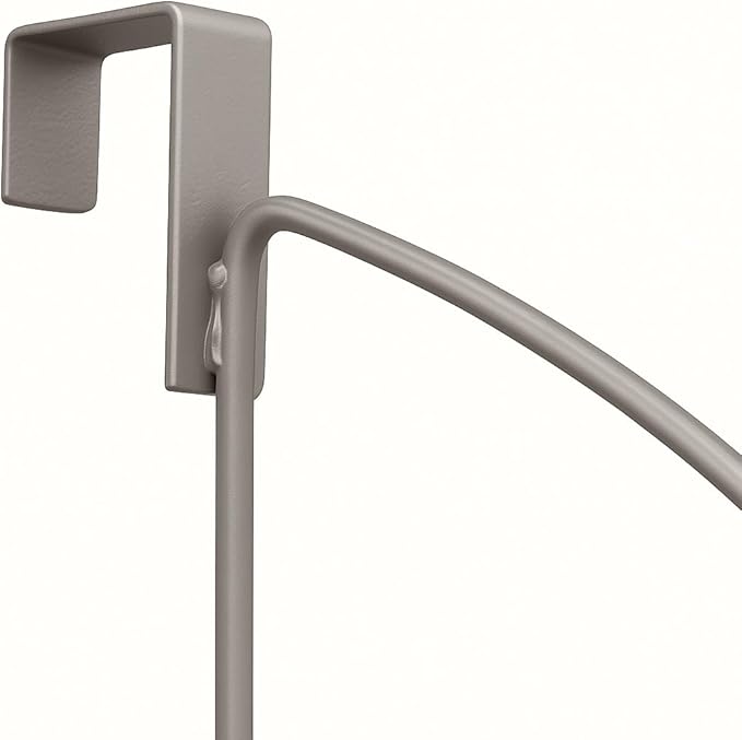 HOLDN’ STORAGE Over The Door Hanger - Door Rack Hangers for Clothes - Space Saving Designed for Bedroom & Bathroom - Ideal for Clothes & Towels - Drying Rack, Gray