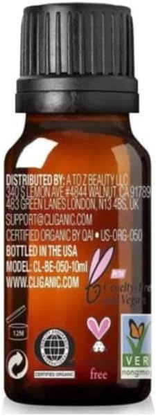 Cliganic Organic Peppermint Essential Oil, 100% Pure Natural Undiluted, for Aromatherapy | Non-GMO Verified (Packaging May Vary)