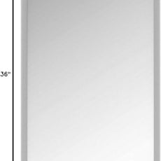 Amazon Basics Rectangular Wall Mount Mirror, Peaked Trim, Nickel, 24