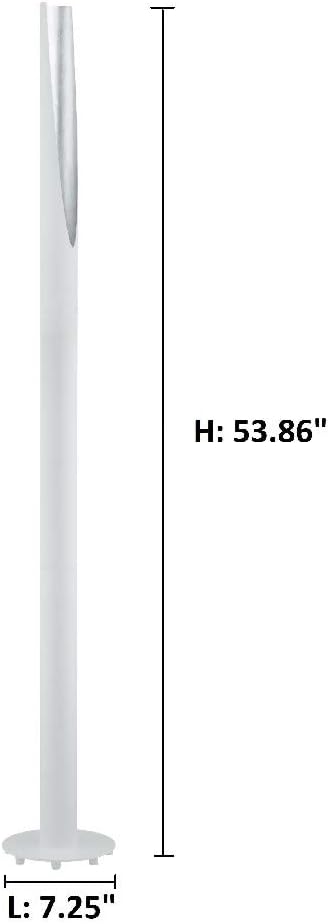 EGLO 97584A Barbotto 53.86 Inch LED Dimmable Floor Lamp Plug-in Lighting for Living Room, Bedroom, Dorm, and Office, Black/Gold