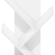 Furinno Tree Book Shelf, 3-Tier Bookshelf, Tree Bookcase for Room Decor, 8.4 x 15.7 x 21.3, for Living Room, Bedroom, Home Office, White