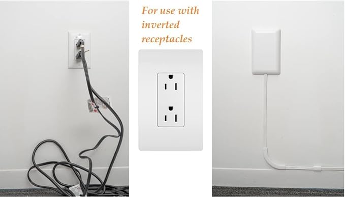 Sleek Socket Original & Patented Ultra-Thin Outlet Concealer With Cord Kit, Flat Extension With Multi Outlets Power Strip, Ideal for Home Improvement, Hide Bulky and Messy Cords