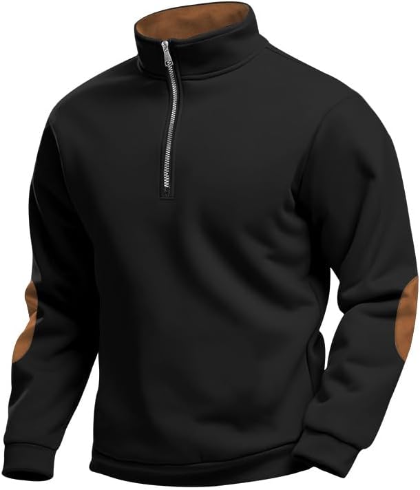 Men's Pullover Thermal Lined Long Sleeve Sweatshirt Winter Warm Casual Style for Vacation Travel Daily Comfort