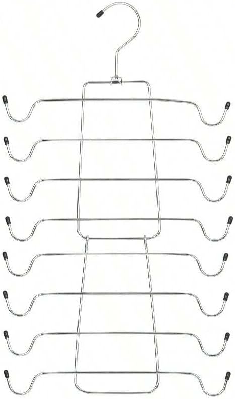 Space Saving Metal Folding Vest Bra Hanger, Heavy Duty Adult Closet Organizer, Multi-Tier Design