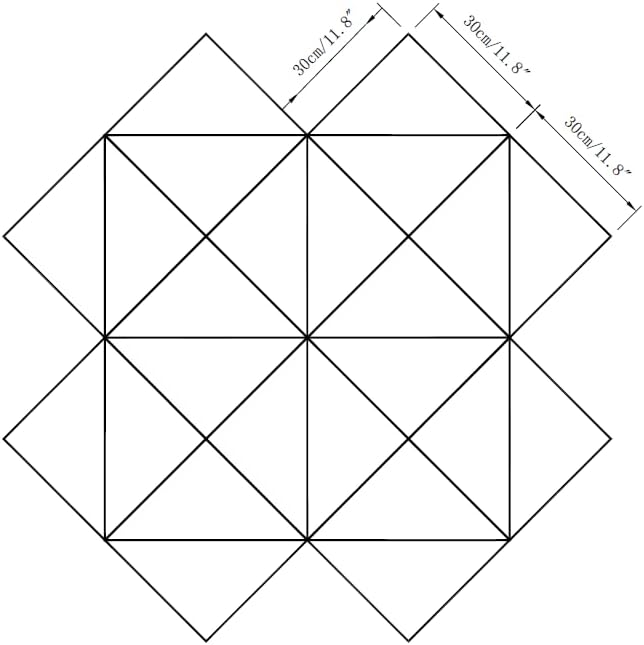 12-Pack Ivory Felt Wall Tiles(11.8“x11.8”Each), 47"x35" Aesthetic Bulletin Pin Board, Large Cork Board Alternative for Office, Classroom & Wall Décor