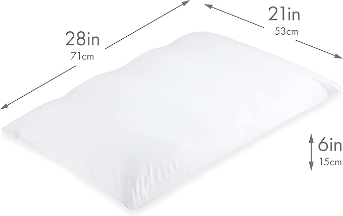 PILLOWY Premium Microbead Bed Pillow, X-Large Extra Fluffy But Supportive - Ultra Comfortable Sleep with Silk Like Anti Aging Cover 85% Spandex/ 15% Nylon Breathable, Cooling Barely Beige