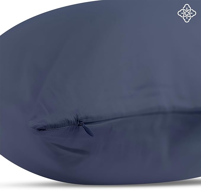 Bioweaves 100% Organic Cotton Body Pillow Pillowcase with Zipper 300 Thread Count Soft Sateen Weave GOTS Certified - 21x54 Inches, Minreal