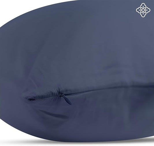Bioweaves 100% Organic Cotton Body Pillow Pillowcase with Zipper 300 Thread Count Soft Sateen Weave GOTS Certified - 21x54 Inches, Minreal