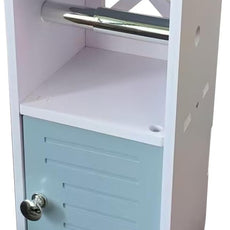 AOJEZOR Toilet Paper Holder Stand: PVC Bathroom Cabinet Storage for Apartment Dwellers - Bathroom Storage - Light Grey