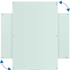 TSJ OFFICE Glass Dry-Erase Board - 72 x 48 Inches (6' X 4') Wall Mounted Glass Magnetic Whiteboard, Extra Large Frameless White Board for Office, Home & School