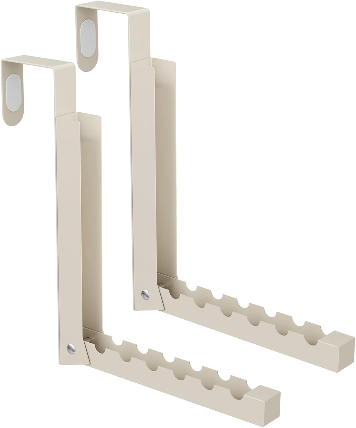 BAKON Over The Door Hanger Folding Clothes Drying Rack, Folding Hanging Coat Rack for Indoor Laundry Room Compact Small Space Foldable Portable Clothing Hanger Hook Collapsible- 2 Pack Dormly