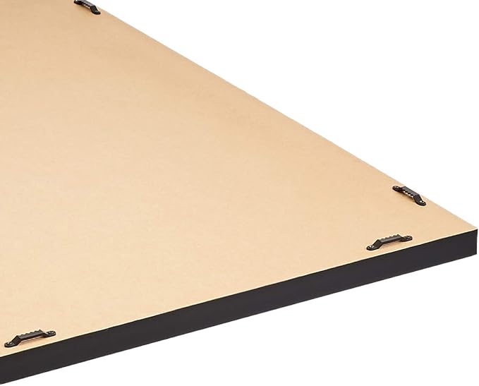 Amazon Basics Rectangular Wall Mount Mirror, Standard Trim, Black, 20" x 28"