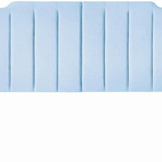 24KF Light Blue Teddy Fabric Tufted King Upholstered Headboard, Modern Vertical Channel Design California King Headboard with Stepped Silhouette Top Edge,6026-K-Teddy Light Blue