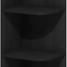 Furinno PASIR Book Shelf, 3-Tier Corner Bookshelf, Open Shelves Bookcase 9.3 x 12 x 31.5, for Living Room, Bedroom, Home Office, Blackwood