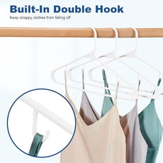 HOUSE DAY 500 Pack Plastic Clothes Hangers, Commercial Bulk Shipment for Business, Sturdy Durable Lightweight Hangers White Ideal for Retail Dry Cleaners Warehouses, Save Cost & Warehouse Space