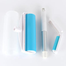 Reusable Sticky Picker Set Cleaner Lint Roller Pet Hair Remover Brush, Blue 8 inch Large Size + Pocket Size