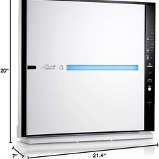 Rabbit Air, MinusA2 Air Purifiers for Home, Ultra Quiet HEPA Air Purifier - Wall Mountable Air Purifiers for Home Large Room, Allergies, Dust, Mold, Smoke & VOCs - (SPA-780A, White, Toxin Absorber)