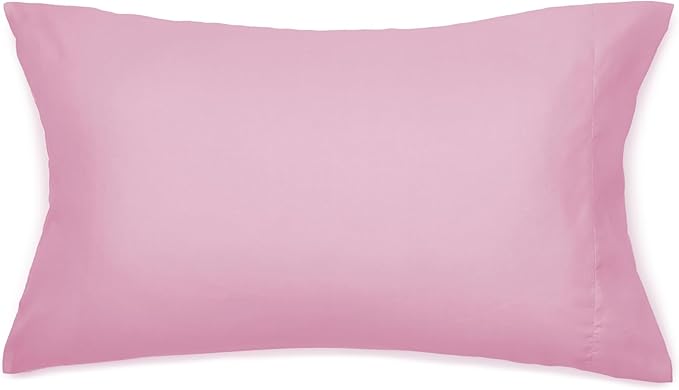 Amazon Basics 7 Piece Soft Microfiber Kid's Bed-in-a-Bag Bedding Set, Full/Queen, Pink, Solid