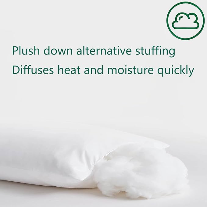 Flat Ultra Thin Bed Pillows Queen Size Pillow Set of 2 Extra Soft Down Alternative for Stomach Side Back Sleeper White 20x30inches