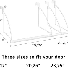 HOLDN’ STORAGE Over The Door Hanger - Door Rack Hangers for Clothes - Space Saving Designed for Bedroom & Bathroom - Ideal for Clothes & Towels - Drying Rack, White