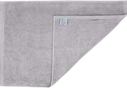 Premium 8 Pieces Towel Set Including 2 Bath Towels 30" x 56", 2 Hand Towels 18" x 30" and 4 Washcloths 13" x 13" - Color: Silver | Pure Cotton |Machine Washable high Absorbency