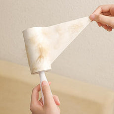 Lint Roller for Pet Hair Extra Sticky Lint Removal Roller with 3 Refills, Reusable Handle with 4 Sticky Rolls Total 240 Sheets (White Stick)